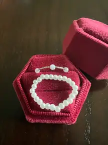 Women’s Stainless Steel Silver Stackable Rings 2 Pack Set Size 7