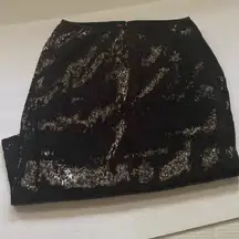 Ruby Ribbon black sequin pencil skirt, festive holiday formal size XS