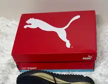 PUMA Pacer Future Allure Wide Lace Up Womens Black, Gold Sneakers Casual Shoes