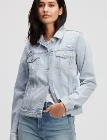 Gap Denim Light Wash Distressed Jean Jacket
