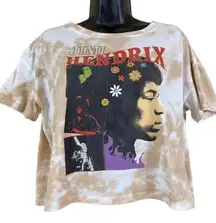 Jimi Hendrix Licensed Graphic Cropped Short Sleeve T-shirt