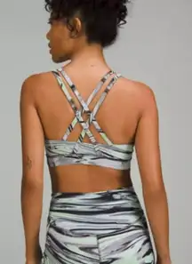Lululemon Energy Bra High Neck Medium Support Paint Glide Warp Multi