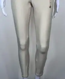 WeWoreWhat Solid Rib Scoop Jumpsuit in Khaki with Gold Chain Belt