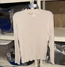 H&M Cream Ribbed Turtleneck long sleeve