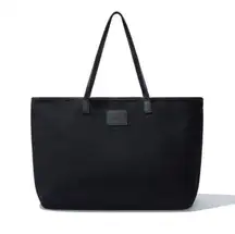 Cleobella Canvas Black Tote Vegan Leather Leather Straps
