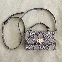 Faux Snakeskin Crossbody Bag