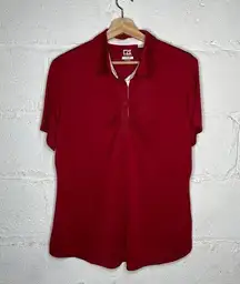 Cutter & Buck Women's DryTec Alder Short Sleeve Cardinal Red Polo Size XL NWT