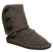 NEW Bearpaw Gray Knit Tall Boots Size 7 US $80