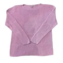 Talbots Women's Pink Pima cotton boat Neck Knit Sweater Size XL‎