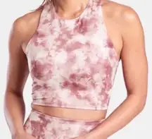 ATHLETA Conscious Crop Sports Bra Tank Top in Just Dance Ballerina Gown Size L