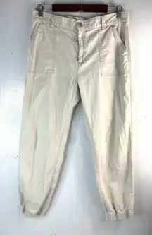 Eddie Bauer 10 Ankle Cropped Light Chinos Pants - White