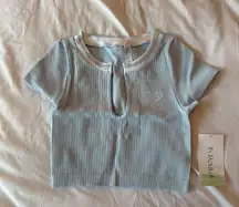 Altar’d State Revival Skyway Tennis Ribbed Baby Tee Size XS/S