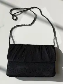 NINA Black Lace Cocktail Shoulder Bag Clutch