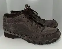 Skechers Relaxed Fit Bikers Totem Pole Ankle Bootie Chukka Brown Suede Women’s 6