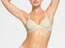 NWT SKIMS COTTON JERSEY T-SHIRT BRA BONE SZ 34DD