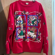 Vintage Holiday Time Christmas Sweater Crewneck Size Large