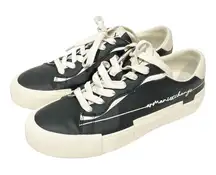 Armani Exchange Women’s‎ Size 7 Black Leather Lace-Up Platform Sneakers