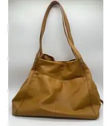 American Leather Co Caramel Brown Leather Handbag Hobo Bag Shoulder Bag Satchel