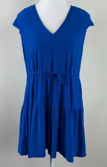 Beyond Yoga Vibrant Blue Tiered Mini‎ Dress Size Small