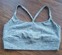 Vuori Heathered Gray Long Line Elevation Ultra Soft Full Coverage Bra Size Large