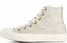 Converse‎ all star Hi Parchment Hightop Sneakers cream sequin women’s size 9