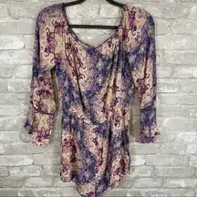 En Creme Paisley Print Romper