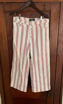 EXPRESS Striped White Jeans