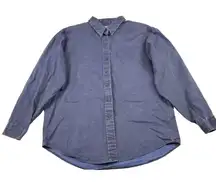 Panhandle Slim Vintage USA Western Denim Shirt‎ Long Sleeve Size Medium Cotton