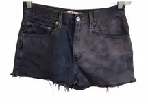 Levi’s 505s Tye Dye Purple Denim‎ Cutt Off Shorts