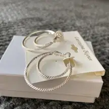 Carissima Bijoux Double Hoop Earrings NWT Great Gift Holidays