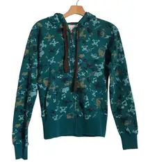 Fox Girls revolution skull zip hoodie peacock teal  size M medium NWT