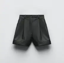 Faux Leather Shorts