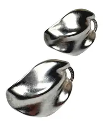 VTG Clip On Earrings Premier Designs Silver plated Leaf Lagenlook Art To Wear