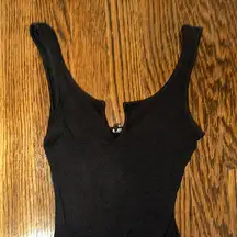 COPY - Black v-neck bodysuit - Size XS
