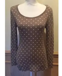 Old Navy ~ Women's Pull Over Top/Blouse ~ Brown ~ Long Sleeve