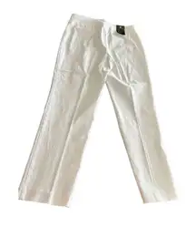 JM COLLECTION WHITE TUMMY CONTROL PANTS SIZE M-S