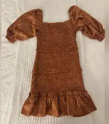 Smocked Polka Dot Dress