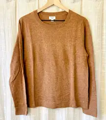 J. Crew Factory Camel Cotton Teddie Sweater Large