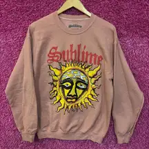 Sublime 40 oz to Freedom Sun Ska Band Oversized Crewneck Sweater Small