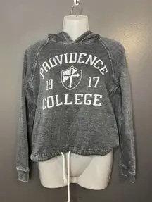 Providence College Sweatshirt Hoodie Womens Small Gray Blue 84 Drawstring