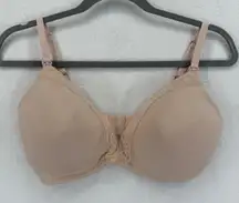 Natori Bra 34DD Beige Lace Trim Full Coverage maternity nursing‎