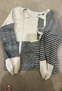 Blue and White Sweater