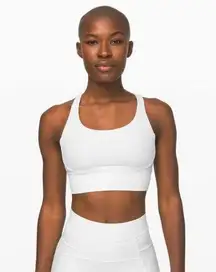 Lululemon Energy Bra *Long Line Texture White