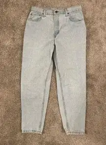 Vintage Levi's Women's High Rise Light Wash 551 Relaxed Fit,Tapered Leg,12 Short