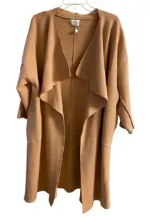 SNDYS Revolve Tia knit sweater cardigan tan draped duster open front Medium