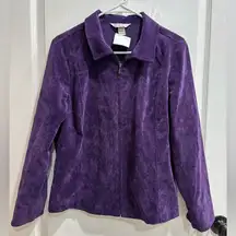 Christopher & Banks Rich Purple Corduroy Jacket/Coat, NWT, Petite Large