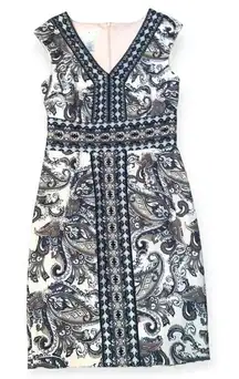 London style printed sheath dress