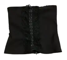 Goth glam black corset‎ lace up