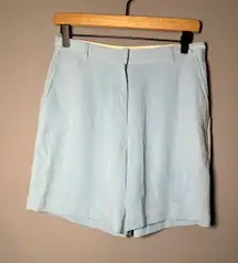 Tommy Bahama Silk Shorts Women's Size 6 Blue High Waist Dressy Career‎