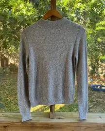 Abercrombie & Fitch Women's Grey Thermal Knit Mock Neck Sweater Size S. NEW